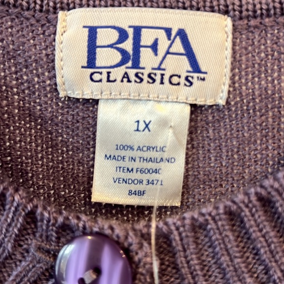 BEA Purple Knit Cardigan with Pockets - Picture 4 of 6